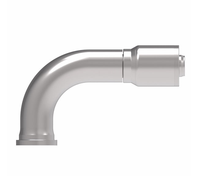 4S32FLB24 Aeroquip by Danfoss | 4 Wire 4S SAE Code 61 Flange 90° Elbow (FLB) Crimp Fitting | -32 Code 61 Flange x -24 Hose Barb | Steel