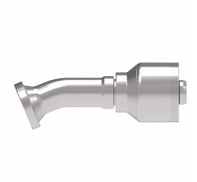 4S16FLD16 Aeroquip by Danfoss | 4 Wire 4S SAE Code 61 Flange 22.5° Elbow (FLD) Crimp Fitting | -16 Code 61 Flange x -16 Hose Barb | Steel