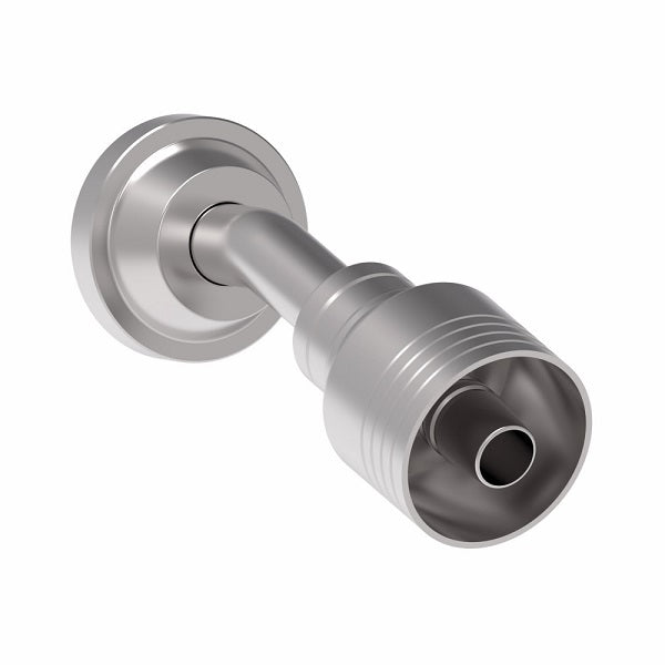 4S12FLD8 Aeroquip by Danfoss | 4 Wire 4S SAE Code 61 Split Flange 22-1/2° Elbow (FLD) Crimp Fitting | -12 Code 61 Split Flange x -08 Hose Barb | Steel