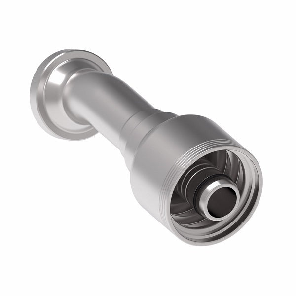 4S16FLD12 Aeroquip by Danfoss | 4 Wire 4S SAE Code 61 Flange 22.5° Elbow (FLD) Crimp Fitting | -16 Code 61 Flange x -12 Hose Barb | Steel