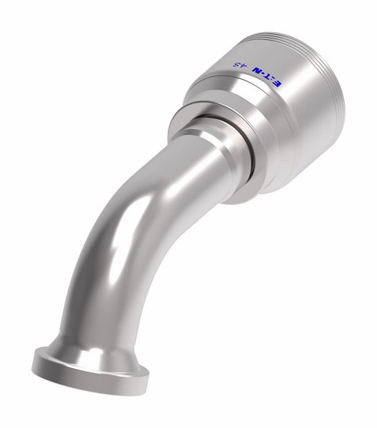 4S20FLE16 Aeroquip by Danfoss | 4 Wire 4S SAE Code 61 Flange 67.5° Elbow (FLE) Crimp Fitting | -20 Code 61 Flange x -16 Hose Barb | Steel