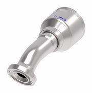 4S16FLF12 Aeroquip by Danfoss | 4 Wire 4S SAE Code 61 Flange 30° Elbow (FLF) Crimp Fitting | -16 Code 61 Flange x -12 Hose Barb | Steel