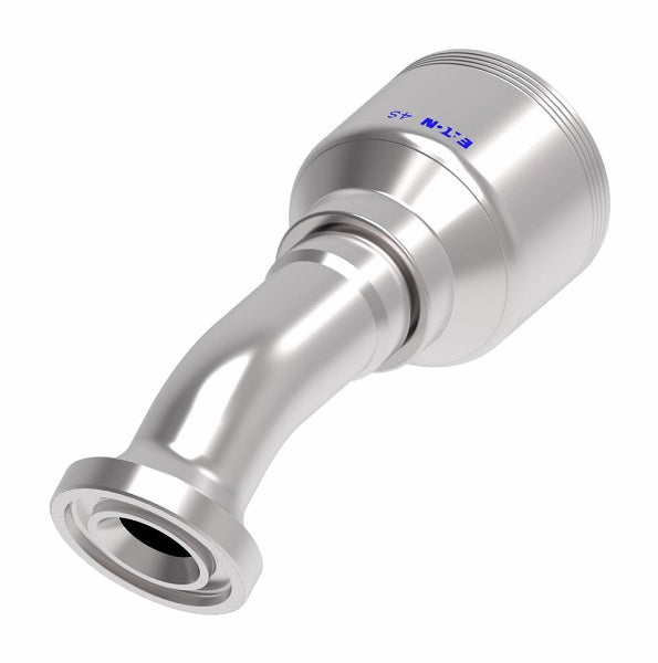 4S16FLF12 Aeroquip by Danfoss | 4 Wire 4S SAE Code 61 Flange 30° Elbow (FLF) Crimp Fitting | -16 Code 61 Flange x -12 Hose Barb | Steel