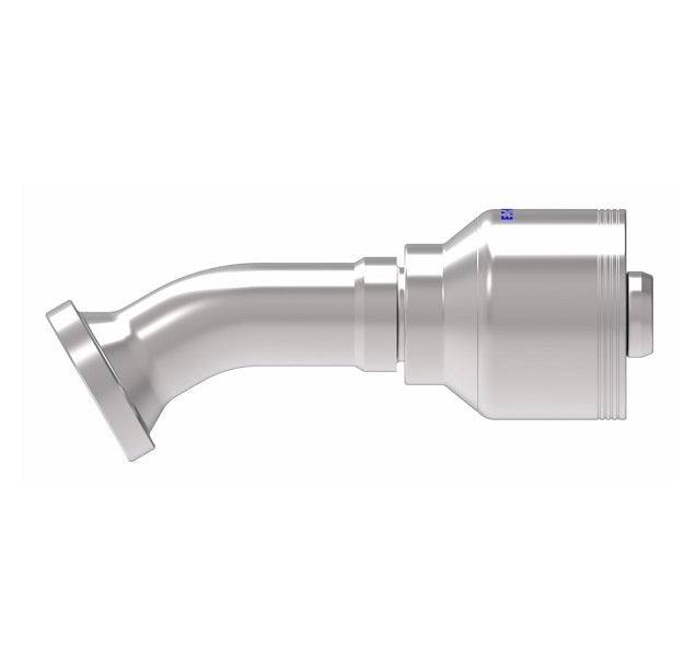4S12FLF12 Aeroquip by Danfoss | 4 Wire 4S SAE Code 61 Flange 30° Elbow (FLF) Crimp Fitting | -12 Code 61 Flange x -12 Hose Barb | Steel