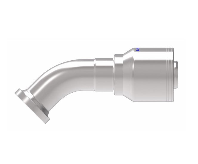 4S20FLF20 Aeroquip by Danfoss | 4 Wire 4S SAE Code 61 Flange 30° Elbow (FLF) Crimp Fitting | -20 Code 61 Flange x -20 Hose Barb | Steel