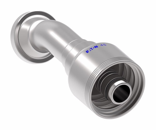 4S16FLF12 Aeroquip by Danfoss | 4 Wire 4S SAE Code 61 Flange 30° Elbow (FLF) Crimp Fitting | -16 Code 61 Flange x -12 Hose Barb | Steel