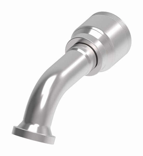 4S20FLG16 Aeroquip by Danfoss | 4 Wire 4S SAE Code 61 Flange 60° Elbow (FLG) Crimp Fitting | -20 Code 61 Flange x -16 Hose Barb | Steel