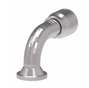 4S24FLG20 Aeroquip by Danfoss | 4 Wire 4S SAE Code 61 Flange 60° Elbow (FLG) Crimp Fitting | -24 Code 61 Flange x -20 Hose Barb | Steel