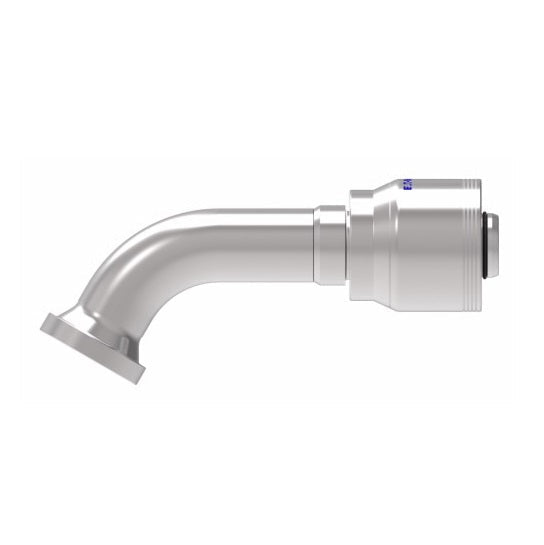 4S20FLG16 Aeroquip by Danfoss | 4 Wire 4S SAE Code 61 Flange 60° Elbow (FLG) Crimp Fitting | -20 Code 61 Flange x -16 Hose Barb | Steel