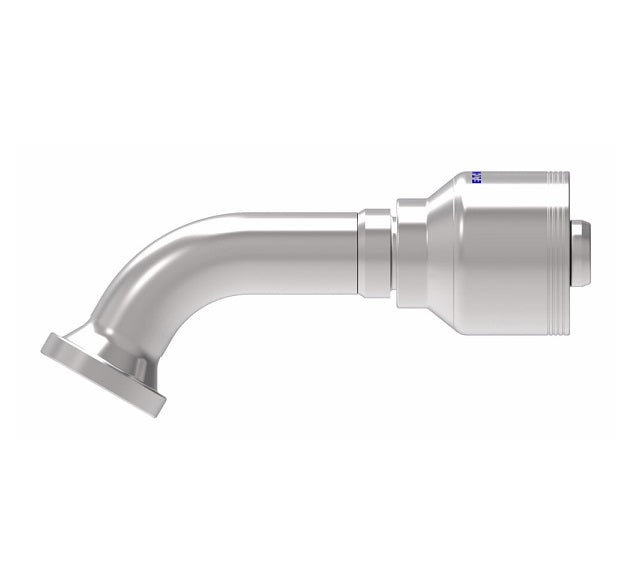 4S12FLG12 Aeroquip by Danfoss | 4 Wire 4S SAE Code 61 Flange 60° Elbow (FLG) Crimp Fitting | -12 Code 61 Flange x -12 Hose Barb | Steel