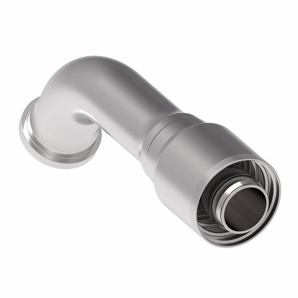 4S32FLG32 Aeroquip by Danfoss | 4 Wire 4S SAE Code 61 Flange 60° Elbow (FLG) Crimp Fitting | -32 Code 61 Flange x -32 Hose Barb | Steel