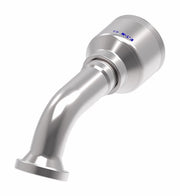 4S16FLG12 Aeroquip by Danfoss | 4 Wire 4S SAE Code 61 Flange 60° Elbow (FLG) Crimp Fitting | -16 Code 61 Flange x -12 Hose Barb | Steel