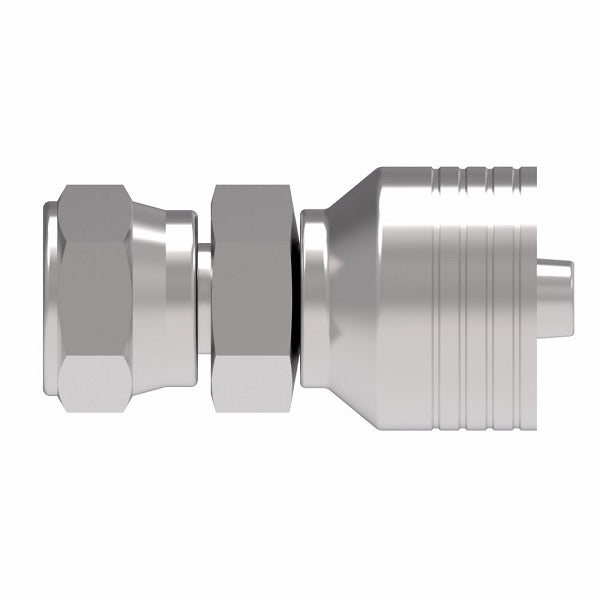 4S6JF6 Aeroquip by Danfoss | 4 Wire 4S JIS Female Swivel (JF) Crimp Fitting | -06 Female JIS Swivel x -06 Hose Barb | Steel