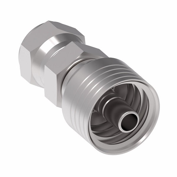 4S6JF6 Aeroquip by Danfoss | 4 Wire 4S JIS Female Swivel (JF) Crimp Fitting | -06 Female JIS Swivel x -06 Hose Barb | Steel