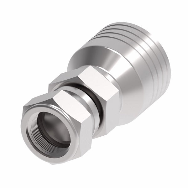 4S8JF8 Aeroquip by Danfoss | 4 Wire 4S JIS Female Swivel (JF) Crimp Fitting | -08 Female JIS Swivel x -08 Hose Barb | Steel