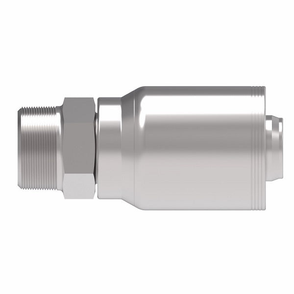 4SA24MP24 Aeroquip by Danfoss | 4 Wire 4S Male Pipe NPTF Rigid (MP) Crimp Fitting | -24 Male Pipe NPTF Rigid x -24 Hose Barb | Steel