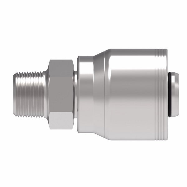 4SA12MP16 Aeroquip by Danfoss | 4 Wire 4S Male Pipe NPTF Rigid (MP) Crimp Fitting | -12 Male Pipe NPTF Rigid x -16 Hose Barb | Steel