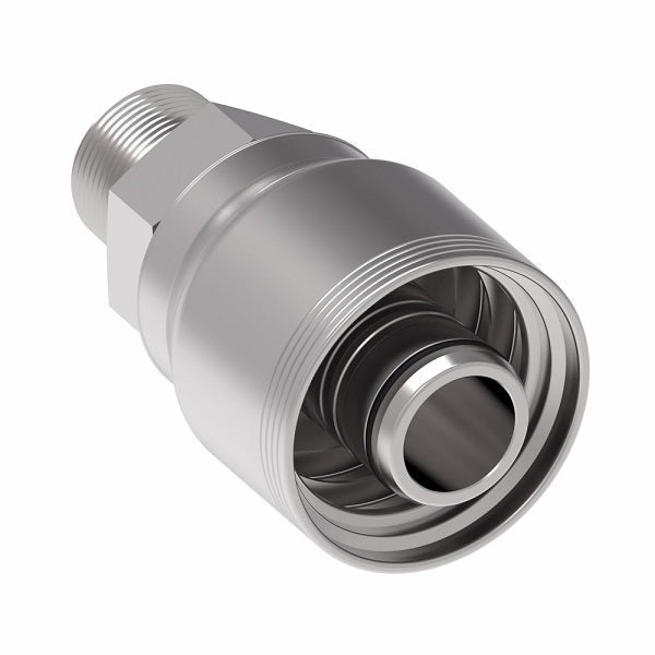 4SA16MP16 Aeroquip by Danfoss | 4 Wire 4S Male Pipe NPTF Rigid (MP) Crimp Fitting | -16 Male Pipe NPTF Rigid x -16 Hose Barb | Steel