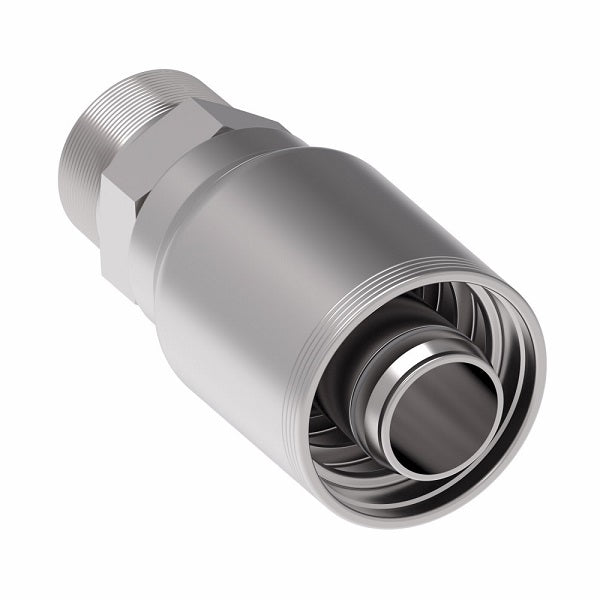 4SA32MP32 Aeroquip by Danfoss | 4 Wire 4S Male Pipe NPTF Rigid (MP) Crimp Fitting | -32 Male Pipe NPTF Rigid x -32 Hose Barb | Steel