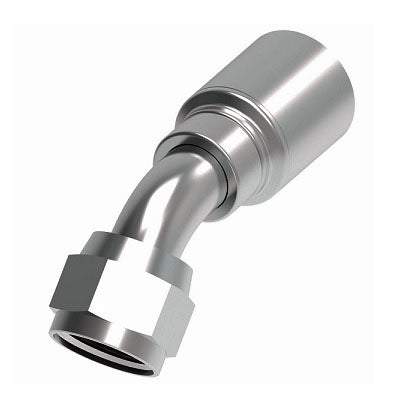 4TA10FJA8 Synflex Optimum by Danfoss Eaton | 4TA Fitting for Thermoplastic Hydraulic Hose | -08 JIC/37° Female Swivel 45° Tube Elbow Fitting for -10 Hose | Carbon Steel