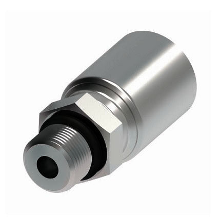 4TA6MB6 Synflex Optimum by Danfoss Eaton | 4TA Fitting for Thermoplastic Hydraulic Hose | -06 Male Straight Thread O-Ring Rigid Fitting for -06 Hose | Carbon Steel