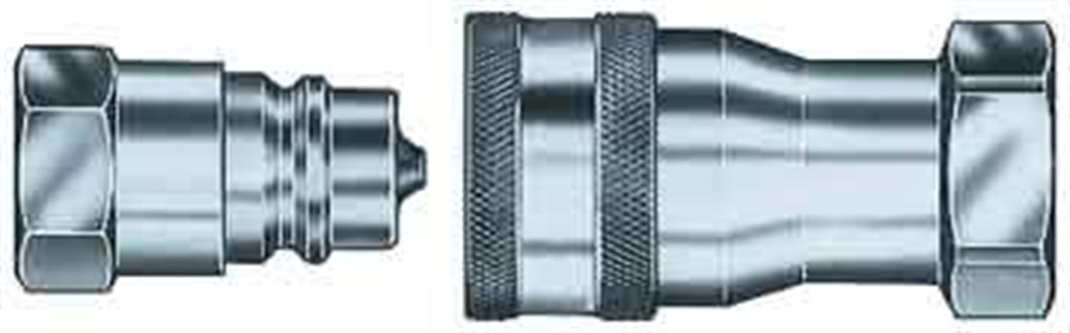 FBM3013 Eaton Aeroquip® PUSH-PULL™ Quick-Disconnect Hydraulic Coupling - 1/2-14 Female NPT x Female NPT - Steel