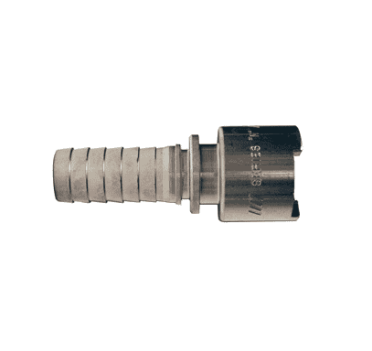 4NS8-S Dixon 303 Stainless Steel N-Series Quick Disconnect 1/2" Bowes Interchange Pneumatic Coupler - Hose Barb - 1" Hose ID
