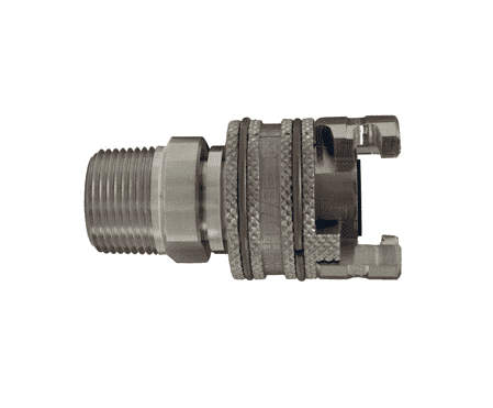 4PM6-S Dixon 303 Stainless Steel P-Series Quick Disconnect 1/2" Thor Interchange Pneumatic Coupler - 3/4"-14 Male NPTF