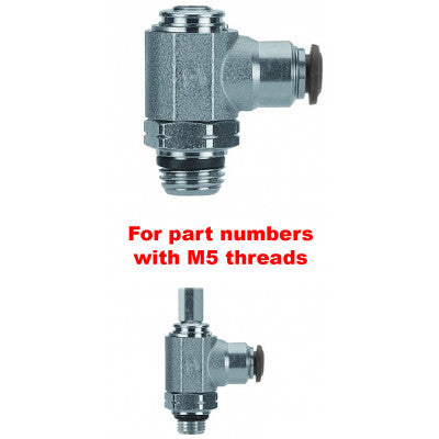 50901N-6-M5 by AIGNEP | Functional (Flow Controls) Series | Flow Control | Meter Out | Screwdriver Adj | 6mm Tube x M5 Male