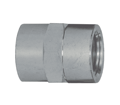 5000-20 Dixon Zinc Plated Steel Female NPTF Hex Pipe Coupling - 1-1/4"-11-1/2 Female NPTF Pipe x 1-1/4"-11-1/2 Female NPTF Pipe
