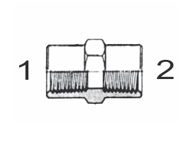5000 8x6 by Couplamatic | Hydraulic Adapter | 1/2" Female NPTF x 3/8" Female NPTF