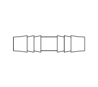 5023823 THERMOBARB® by NewAge | Natural Polypropylene Connector | 1/4" x 1/4" Hose ID | Bag of 100