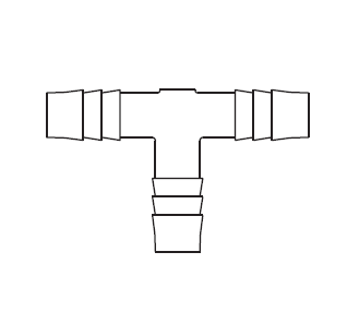 5005245 THERMOBARB® by NewAge | Natural Nylon Barbed Tee | 3/8" x 3/8" x 3/8" Hose Barb | Bag of 100