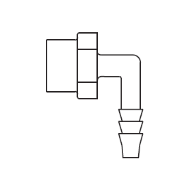 5005686 THERMOBARB® by NewAge | Natural Nylon Female 90 deg. Elbow | 1/2" Hose ID x 1/4 Female NPT | Bag of 100