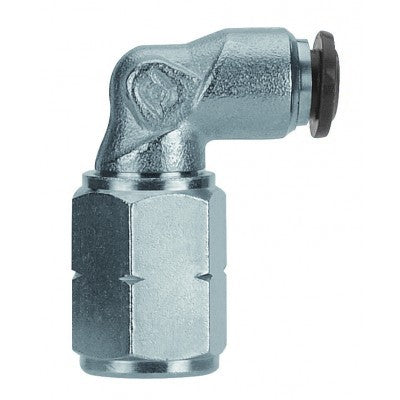 50105N-8-3/8" AIGNEP | 50N Series | Swivel 90° Elbow | 8mm Tube x 3/8" BSPP Female | Pack of 10