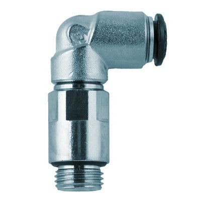 50125N-4-1/8" AIGNEP | 50N Series | Swivel Male Extended 90° Elbow | 4mm Tube x 1/8" BSPP Male | Pack of 10