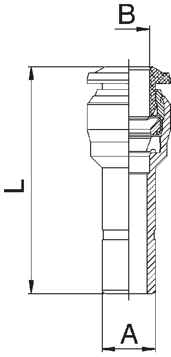 50700N-5-4 by AIGNEP | 50N Series | Reducer | 5mm Stud x 4mm Tube | Pack of 10