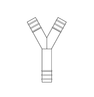 5090771 THERMOBARB® by NewAge | Polypropylene Y Connector FDA | 1/2" Hose ID | Bag of 10