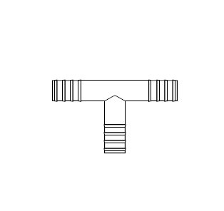 5092101 THERMOBARB® by NewAge | Polypropylene Barbed Tee FDA | 1/4" Hose ID | Bag of 10