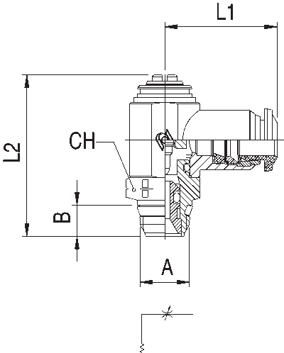 89973-53-02 by AIGNEP | Functional (Flow Controls) Series | Needle Valve Metal Release Collet | 5/32" Tube x 1/8" Swift-Fit Male | Screw Adjustment