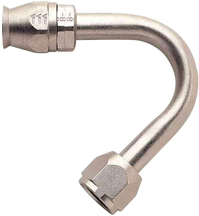 FBE1793 (FCE1793) Eaton Aeroquip® -08 A/C Hose Fitting - Reusable Female O-Ring Pilot - 135° Elbow - Nickel-Plated Steel