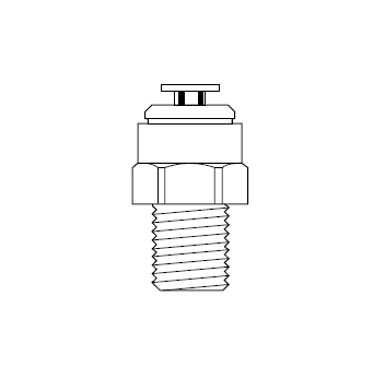 5201343 NEWLOC® by NewAge | Acetal Push-to-Connect Fitting | Male Adapter | 0.500" Tube OD x 0.500" Male NPT | Bag of 10