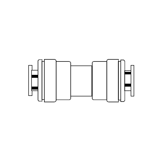 5202127 NEWLOC® by NewAge | Acetal Push-to-Connect Fitting | Reducing Union Connector | 0.250" x 0.188" Tube OD | Bag of 10