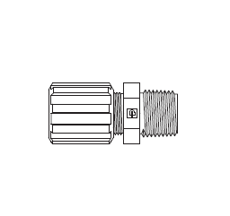 5320896 PURELOC® by NewAge | PFA Compression Fitting | Male Adapter | 3/8" Tube OD x 1/2" Male NPT