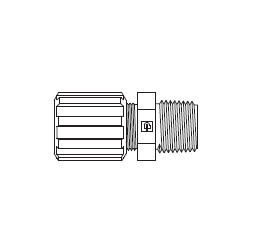 5320980 PURELOC® by NewAge | PFA Compression Fitting | Male Adapter | 1/2" Tube OD x 1/2" Male NPT