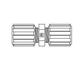 5321540 PURELOC® by NewAge | PFA Compression Fitting | Straight Union Connector | 3/8" Tube OD