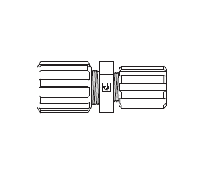 5321876 PURELOC® by NewAge | PFA Compression Fitting | Reducing Straight Union Connector | 3/8" x 1/2" Tube OD