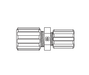 5321876 PURELOC® by NewAge | PFA Compression Fitting | Reducing Straight Union Connector | 3/8" x 1/2" Tube OD