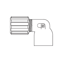 5322828 PURELOC® by NewAge | PFA Compression Fitting | Female 90 deg. Elbow | 1/2" Tube OD x 1/2" Female NPT