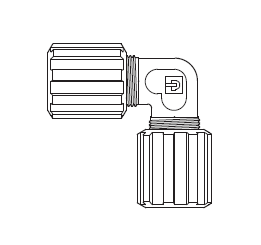 5323696 PURELOC® by NewAge | PFA Compression Fitting | 90 deg. Union Elbow | 3/8" Tube OD